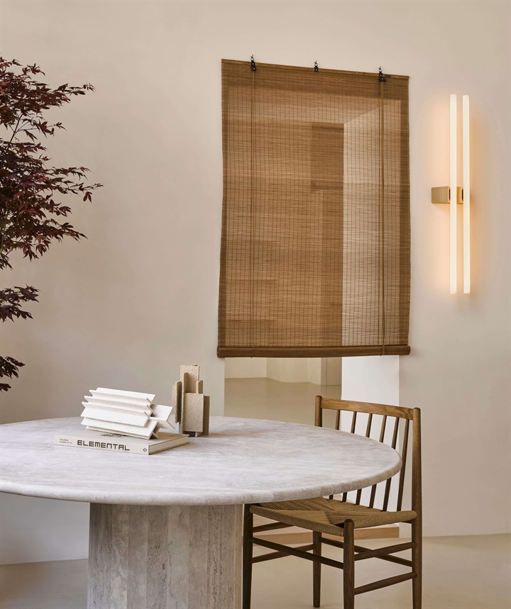 Minimism Double wandlamp, eiken