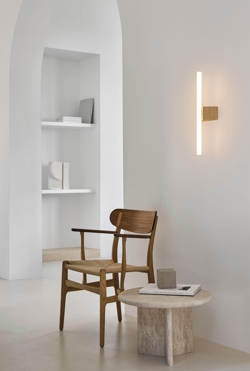 Minimism Single wandlamp, eiken