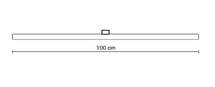 S14d LED 8W, 660 lumen, 1000 mm, dimbaar