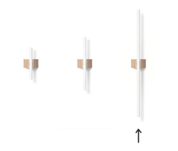 Minimism wandlampen, eiken