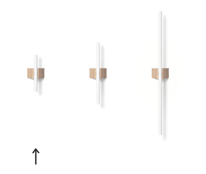 Minimism wandlampen, eiken