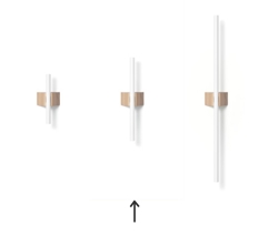 Minimism wandlampen, eiken