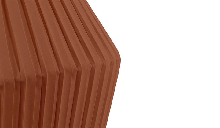 Pleat kap 75 cm, cinnamon brown