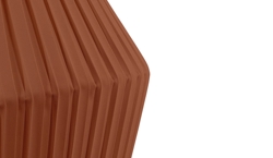 Pleat kap 75 cm, cinnamon brown