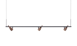 Timber Line 3 hanglamp, walnoot