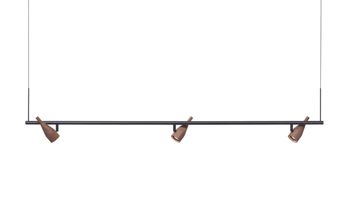 Timber Line 3 hanglamp, walnoot