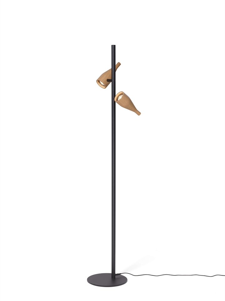 Timber Lounge Double vloerlamp, eiken