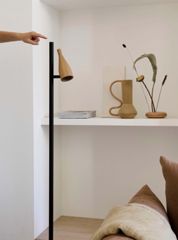 Timber Lounge Single vloerlamp, eiken