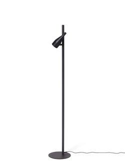 Timber Lounge Single vloerlamp, zwart essen