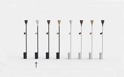 Timber Floor spot en uplight voor zwarte basis, wit essen