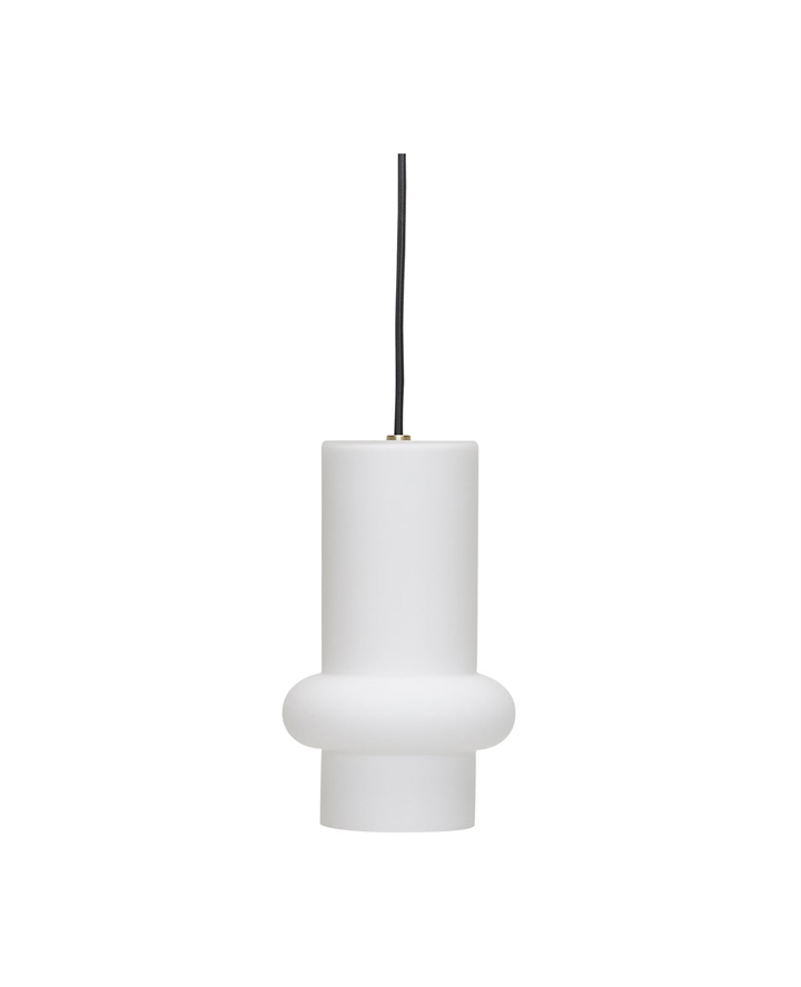 Pilule Down hanglamp, mat wit