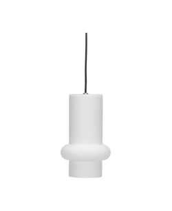 Pilule Down hanglamp, mat wit