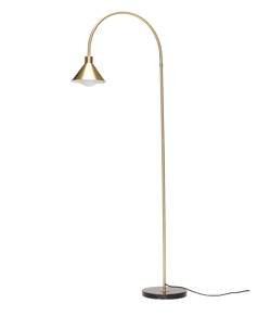 Pipe vloerlamp, messing