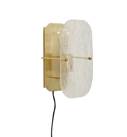 Ruffle wandlamp, messing