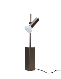 Set tafellamp, gebruineerd messing