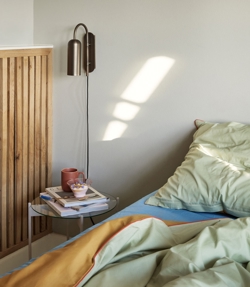 Zenith wandlamp, gebruineerd messing