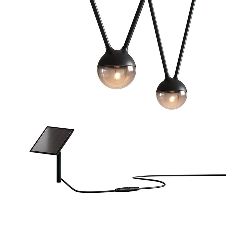 Cherry Bubbls Solar lichtslinger, zwart