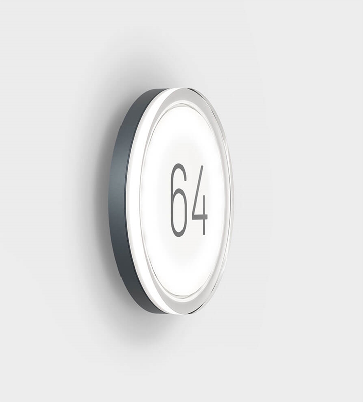 Lisc Number buiten wandlamp, antraciet