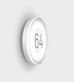 Lisc Number buiten wandlamp, pure white