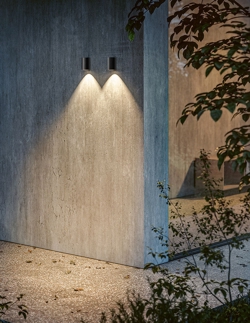 Scap down buiten wandlamp, deep black