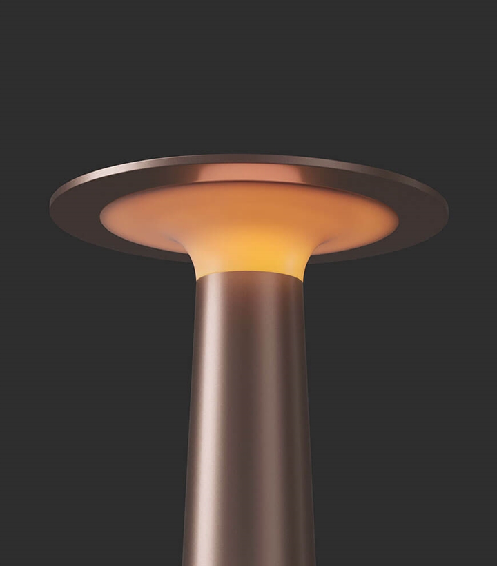 Lix batterijlamp / tafellamp, bright bronze