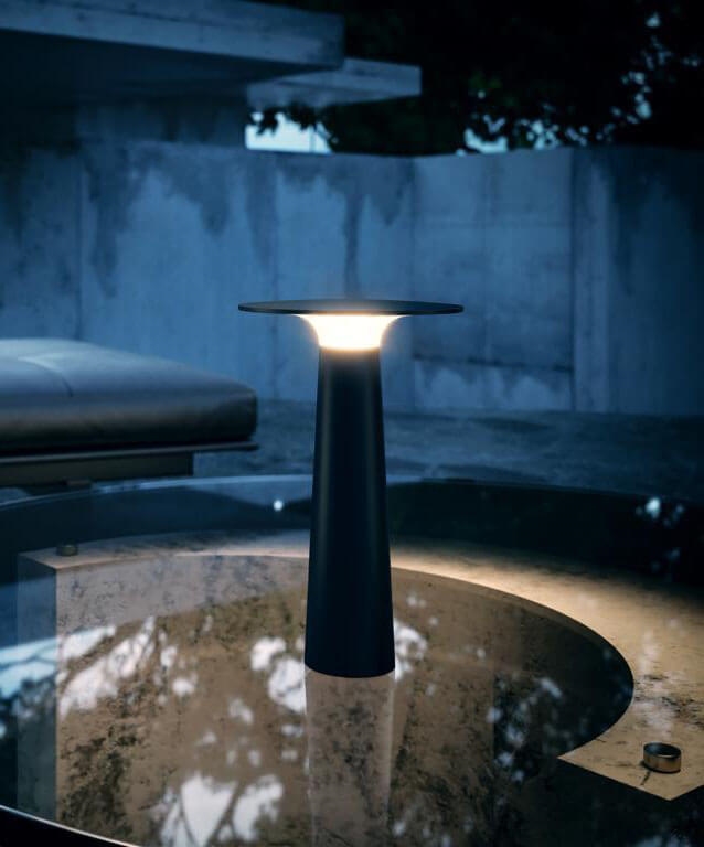 Lix batterijlamp / tafellamp, jet black