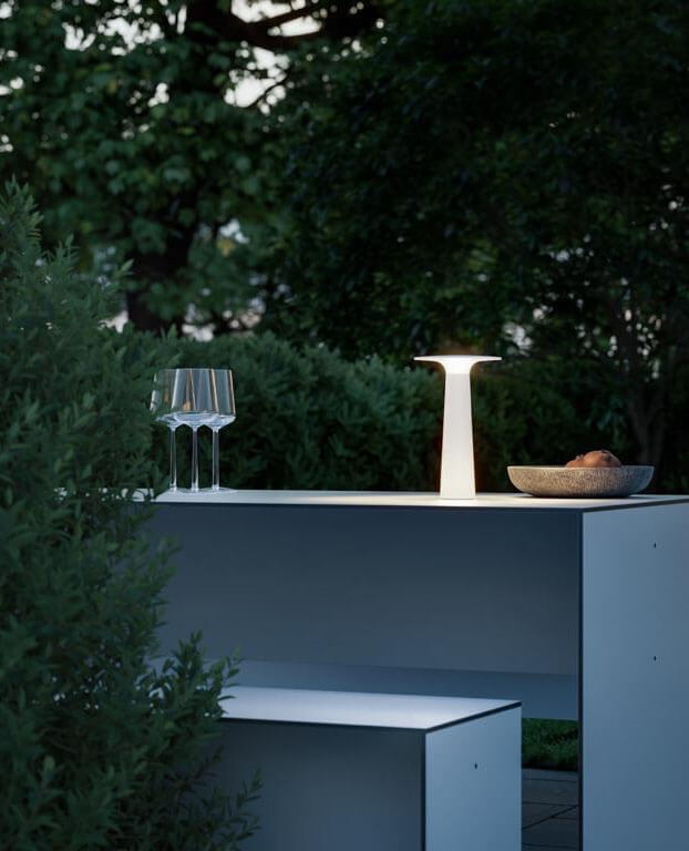 Lix batterijlamp / tafellamp, pearl white