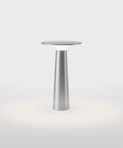 Lix batterijlamp / tafellamp, frozen silver