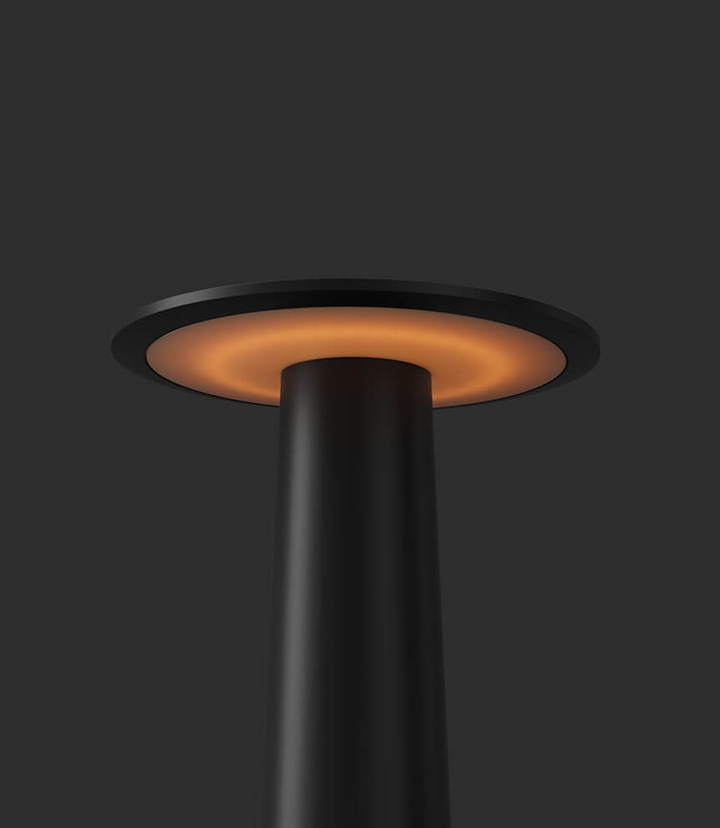 Lix mini batterijlamp / tafellamp, jet black