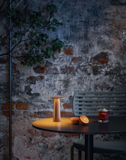 Lix mini batterijlamp / tafellamp, bright bronze