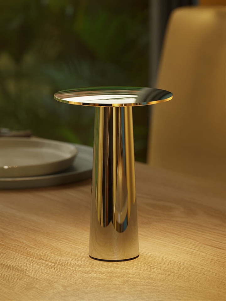 Lix mini batterijlamp / tafellamp, messing