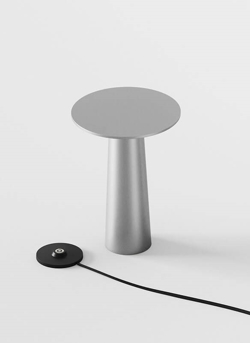 Lix mini batterijlamp / tafellamp, frozen silver