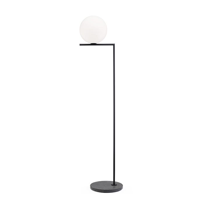 IC Light F2 buitenvloerlamp, zwart/zwart lava