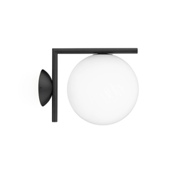 IC Light C/W1 buiten wandlamp/plafondlamp, zwart