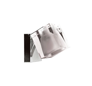 Ice Cube wand/plafondlamp, helder/chroom