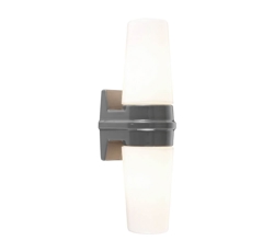 Bernadotte dubbele wandlamp, grijs