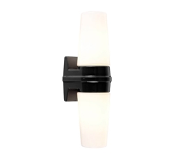 Bernadotte dubbele wandlamp, zwart