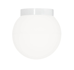Classic Globe 300 plafondlamp / wandlamp IP44, wit/mat opaal
