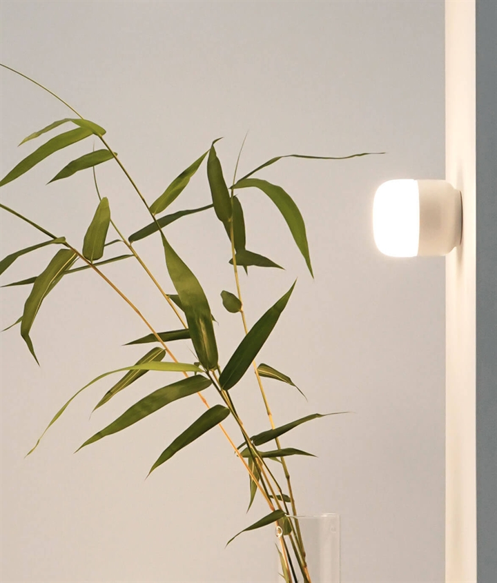 Ohm 100/110 plafondlamp / wandlamp, wit/mat opaal