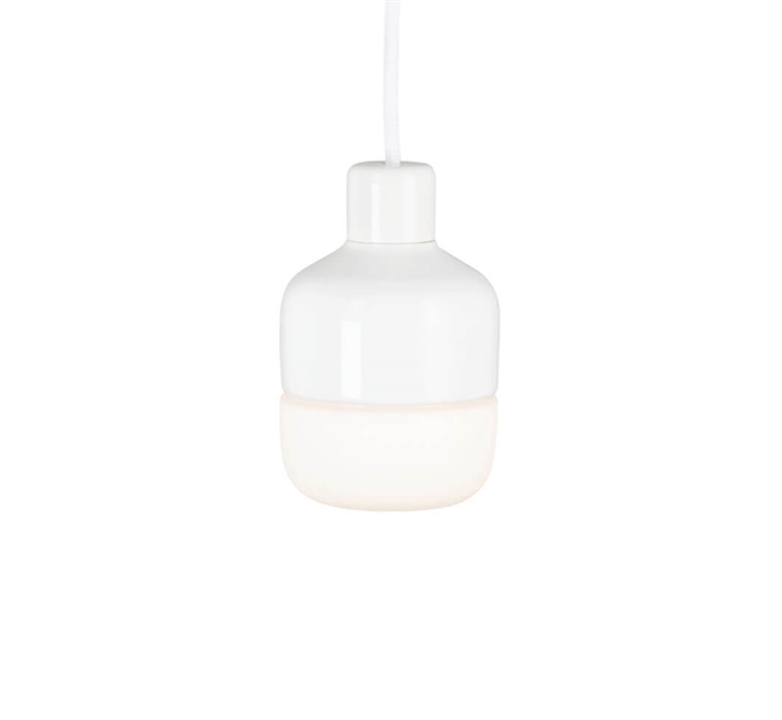 Ohm 100/155 hanglamp, wit/mat opaal
