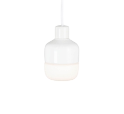 Ohm 100/155 hanglamp, wit/mat opaal