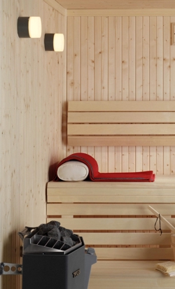 Opus 100/100 Sauna wandlamp, grijs