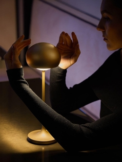 Clan Mini batterijlamp, champagne