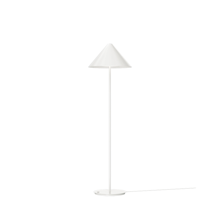 Keglen vloerlamp, wit