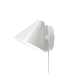 Keglen wandlamp, wit