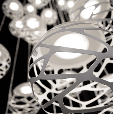 Kelly Cluster hanglamp, wit