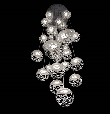 Kelly Cluster hanglamp, wit