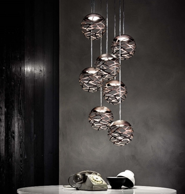 Kelly Cluster hanglamp, koper/brons