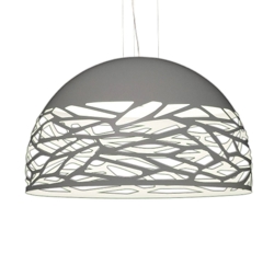 Kelly Large Dome hanglamp, wit