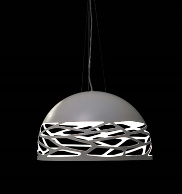 Kelly Small Dome hanglamp, wit